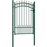  Vrata za ogradu EMMEN s šiljcima čelik 104x117 cm zelena | shoptok.hr