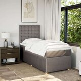  Krevet s oprugama i madracem smeđesivi 90x200 cm od tkanine | shoptok.hr