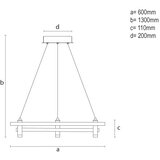  LED prigušiva luster na sajli LED/100W/230V 3000-6500K prečnik 60 cm + daljinski upravljač | Eponuda.com
