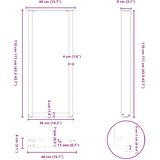  Noge za barski stol U-oblik 2 kom Prirodni čelik 40 x (110-111) cm Čelik | shoptok.hr