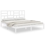  Okvir za krevet od masivne borovine bijeli 200 x 200 cm | shoptok.hr