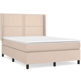  Box spring postelja z vzmetnico kapučino 140x200cm umetno usnje, (20893878) | Shoptok.si