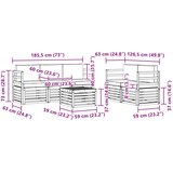  Set vanjskih sofa 6 kom. Prirodna i bež Čvrsto drvo akacije | shoptok.hr