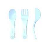Twistshake Learn Cutlery pribor Blue 6 m+ 3 kos