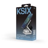 Ksix bežični punjač 3u1 15W, sklopivi, MagSafe & Qi kompatibilan, bijeli | shoptok.hr