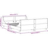  Okvir kreveta bez madraca voštano smeđi 140x190 cm od borovine | shoptok.hr