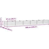  Cvetlično korito Svetlo siva 580 x 100 x 45 cm Cinkana jeklena, (5000207383) | Shoptok.si