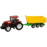 Traktor za igru s kiper prikolicom 50 cm - crveno/žuti | Shoptok.si