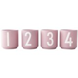 Design Letters set od 4 ružičaste šalice od imitacije porculana, 0,5 l | shoptok.hr
