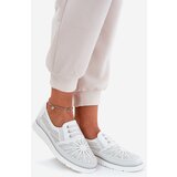 EVENTO Women's Slip-On Lace-Up Shoes White Azethia | Shoptok.si