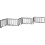  Vrata za pse s postoljem 6 pcs Siva sonoma 100 x 60 cm | shoptok.hr