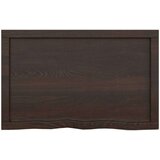 Stolna ploča tamnosiva 80x50x6 cm obrađena masivna hrastovina | shoptok.hr
