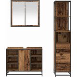 vidaXL Komplet pohištva za kopalnico 3 pcs Star les 80 x 33 x 60 cm | Shoptok.si