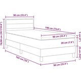  Krevet s podnicom s madracem &amp LED tamno siva 90x190 cm tkanina | shoptok.hr