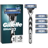 Gillette nastavki za brivnik Mach 3, 5 kos + brivnik Cene