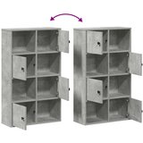  Regal za knjige boja betona 60x24x101,5 cm konstruirano drvo | shoptok.hr