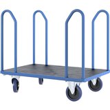 eurokraft pro Ploski voziček s stranskimi loki, nakladalna površina DxŠ 1250 x 800 mm, polno elastična | Shoptok.si