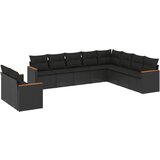  The Living Store Vrtna sedežna garnitura 10-delna z blazinami črn poli ratan - Vrtna Sedežna Garniture, (21446707) | Shoptok.si