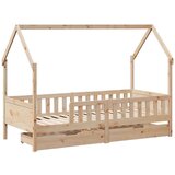 vidaXL Otroški posteljni okvir s predali 90x200 cm trdna borovina | Shoptok.si