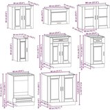 vidaXL 8-dijelni set kuhinjskih ormarića Kalmar konstruiranog drva | shoptok.hr