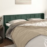 vidaXL Vzglavje z ušesi temno zelen 183x16x78/88 cm žamet Cene