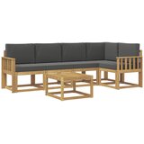 vidaXL Zunanja garnitura za sedenje z blazino 6 pcs Bela in antracit, (5000282280) | Shoptok.si