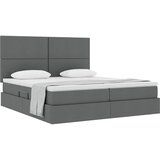  Krevet s od storage s uzglavljem Tamnosiva 180 x 200 cm Tkanina | shoptok.hr