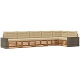  Set vanjskih sofa 6 pcs Prirodna i bež 402 x 172,5 x 73 cm | Eponuda.ba