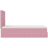  Okvir kreveta s madracima ružičasti 80x200cm baršunasti | shoptok.hr