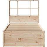 vidaXL Posteljni okvir brez vzmetnice 90x190 cm trdna borovina | Shoptok.si
