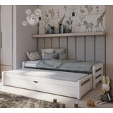  Drveni dječji krevet Aron s ladicom - bijeli - 160x80 cm - Madrac PE pjena 8 cm-spužvasti madrac | shoptok.hr