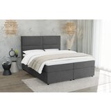 Ropez Tamno sivi tapecirani bračni krevet s prostorom za odlaganje s podnicom 140x200 cm Rico – | shoptok.hr