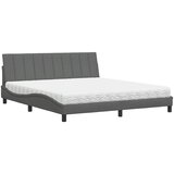  Krevet s madrac Hanko svjetlosivi 180x200cm tkanina | shoptok.hr