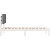  Krevetni okvir s tapiciranim uzglavljem Svijetlo siva Svjetlosiva 205.5 x 85.5 x 84.5 cm | shoptok.hr