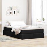  Krevet s madracem i skladištem Crna 120 x 200 cm Poliester | shoptok.hr