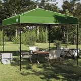 Šator s nadstrešnicom Zelena 243 x 243 x 251 cm tkanina | shoptok.hr