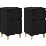  Noćni ormar 2 pcs Crni hrast 40 x 35 x 70 cm Konstruirano drvo | shoptok.hr