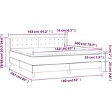  Krevet s oprugama i madracem ružičasti 160x200 cm baršunasti | shoptok.hr