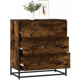 vidaXL Komoda dimljeni hrast 68x35x76 cm inženirski les in kovina Cene