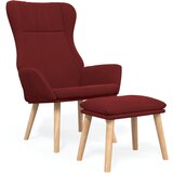 vidaXL Stol za sproščanje s stolčkom za noge vinsko rdeče blago, (20934402) | Shoptok.si