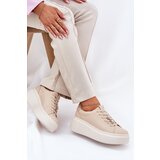 VINCEZA Ladies Leather Sports Shoes On Platform With Clip Cene