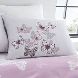 Catherine Lansfield Rožnata/svetlo siva podaljšana posteljnina za zakonsko posteljo 230x220 cm Scatter Butterfly – | Shoptok.si