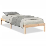 Maison Chic Daljši Posteljni okvir - Dvoposteljna postelja - Zakonska postelja brez vzmetnice 100x210 cm trdna borovina, (21695361) | Shoptok.si