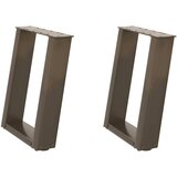 Noge za klub stolić U-oblik 2 kom Prirodni čelik 38 x (42-43) cm Čelik | shoptok.hr