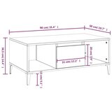  Stolić za kavu boja sivog hrasta 90x50x36 5cm konstruirano drvo | shoptok.hr