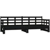 Dnevni ležaj na izvlačenje crni 2x(90x190) cm masivna borovina | shoptok.hr