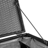 vidaXL Vrtna škatla črna 150x100x100 cm poli ratan | Shoptok.si
