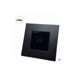 Wise wifi pametni prekidač - 1 taster, pvc mat panel crni | ePonuda.com