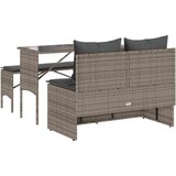vidaXL 3-dijelni vrtni blagovaonski set sivi od poliratana | shoptok.hr
