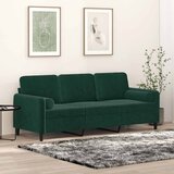  Trosjed s ukrasnim jastucima tamnozeleni 180 cm baršunasti Zelena | shoptok.hr